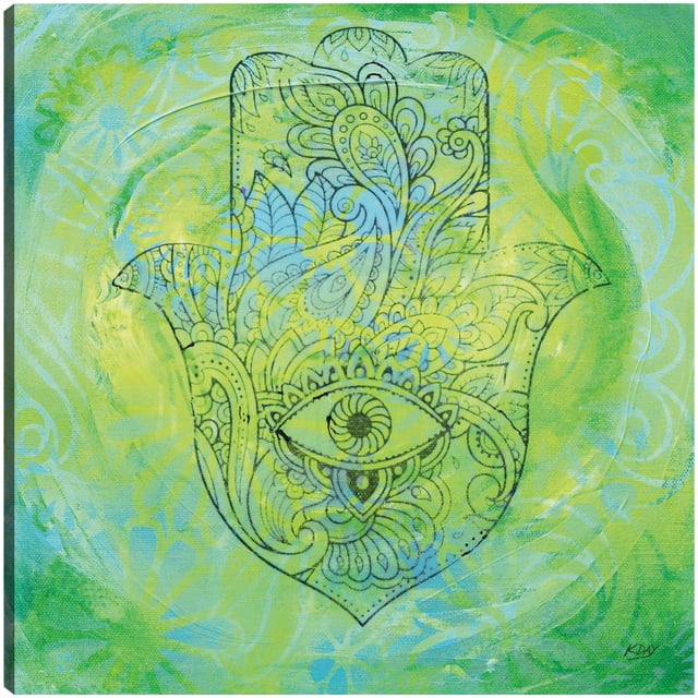 Cuadro Decorativo - Ojo de Hamsa Jr Impresión en canvas, estrechado.