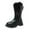 Black, variant on Ccpelsie Kids Girls Knee High Boots Tall Riding Boots High Heel Fall Winter Zipper Dress Shoes(Brown,10)