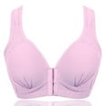 thumbnail image 2 of Sujetador inalámbrico transpirable con hebilla frontal, correa ancha, ropa interior fina para mujer niña, gris rosa, 42/95 sidaley AP001203-22, 2 of 7
