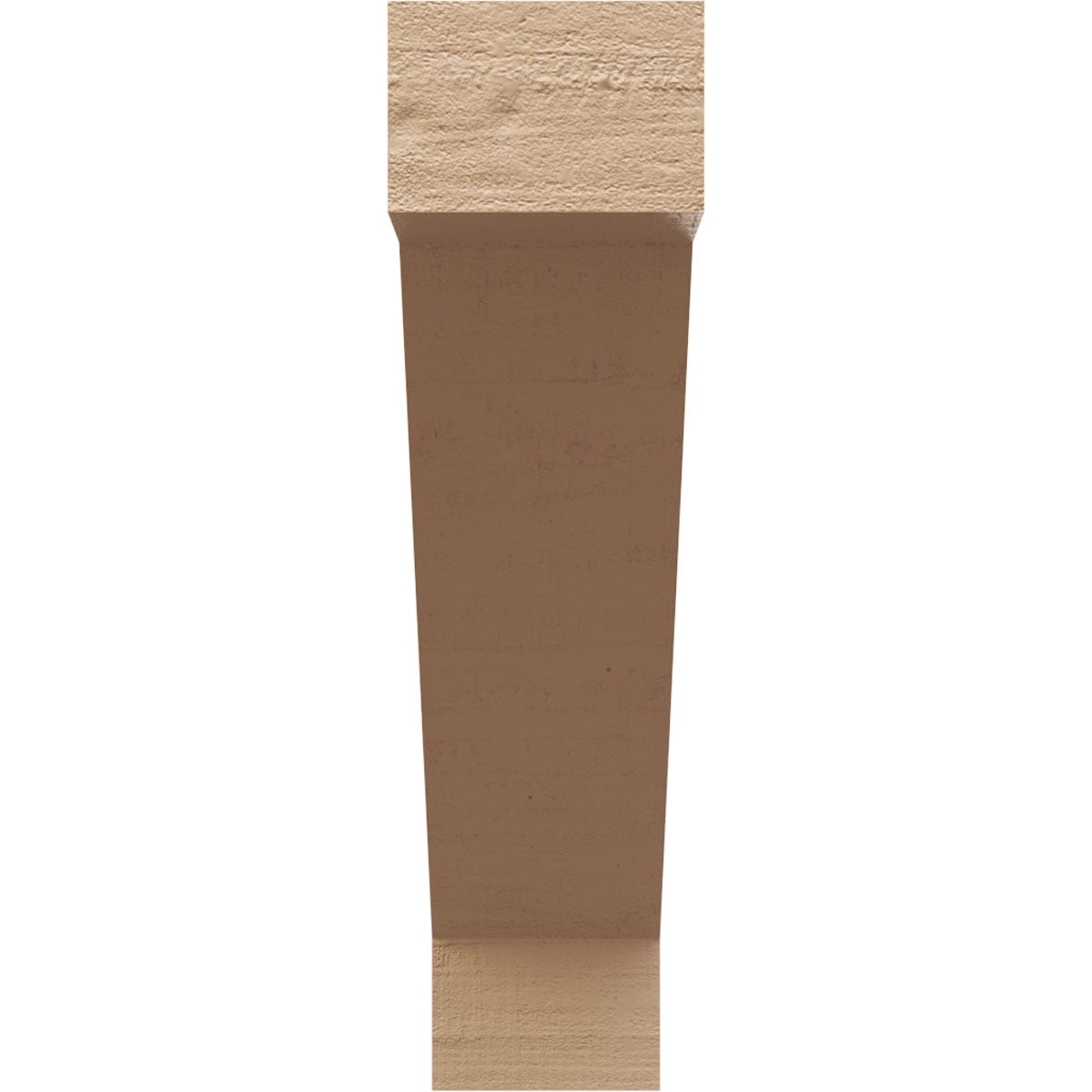 4"W x 16"D x 16"H Thin Burlington Rough Cedar Woodgrain TimberThane Corbel, Primed Tan