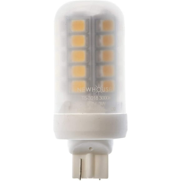 Newhouse Lighting T5 Bulb Halogen Replacement Lights, 3W (18W Equivalent), Wedge Base, 280 lm, 12V, 3000K,