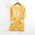 thumbnail image 2 of Women's Festive Snowflake Print Pullover Crew Neck Thermal Winter Sweater Cozy Wear, 2 of 5