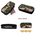 thumbnail image 3 of XYZCANDO Vintage USA Flag Forest Elk Print Fashion Backpack Set of 3, 17 Inch School Bag with Lunch Bag and Pencil Case for Student Daypack Rucksack for Outdoor Hiking Traveling, 3 of 4