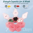 thumbnail image 5 of 7-Day Weekly Pill Organizer and Daily Vitamin Case - Pill Box for Medication Management (Pinkish-red), 5 of 5