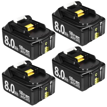 4-Pack Replacement Battery For Milwaukee 18V Tools - 8.0Ah Lithium Ion (Compatible)