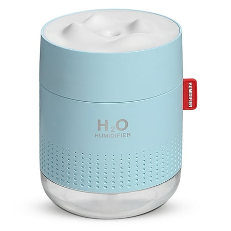 

Portable Mini Humidifier 450ml USB Mist Night Light Essential Oil Diffuser Atomizer Steam for Kids Room Bedroom Travel White