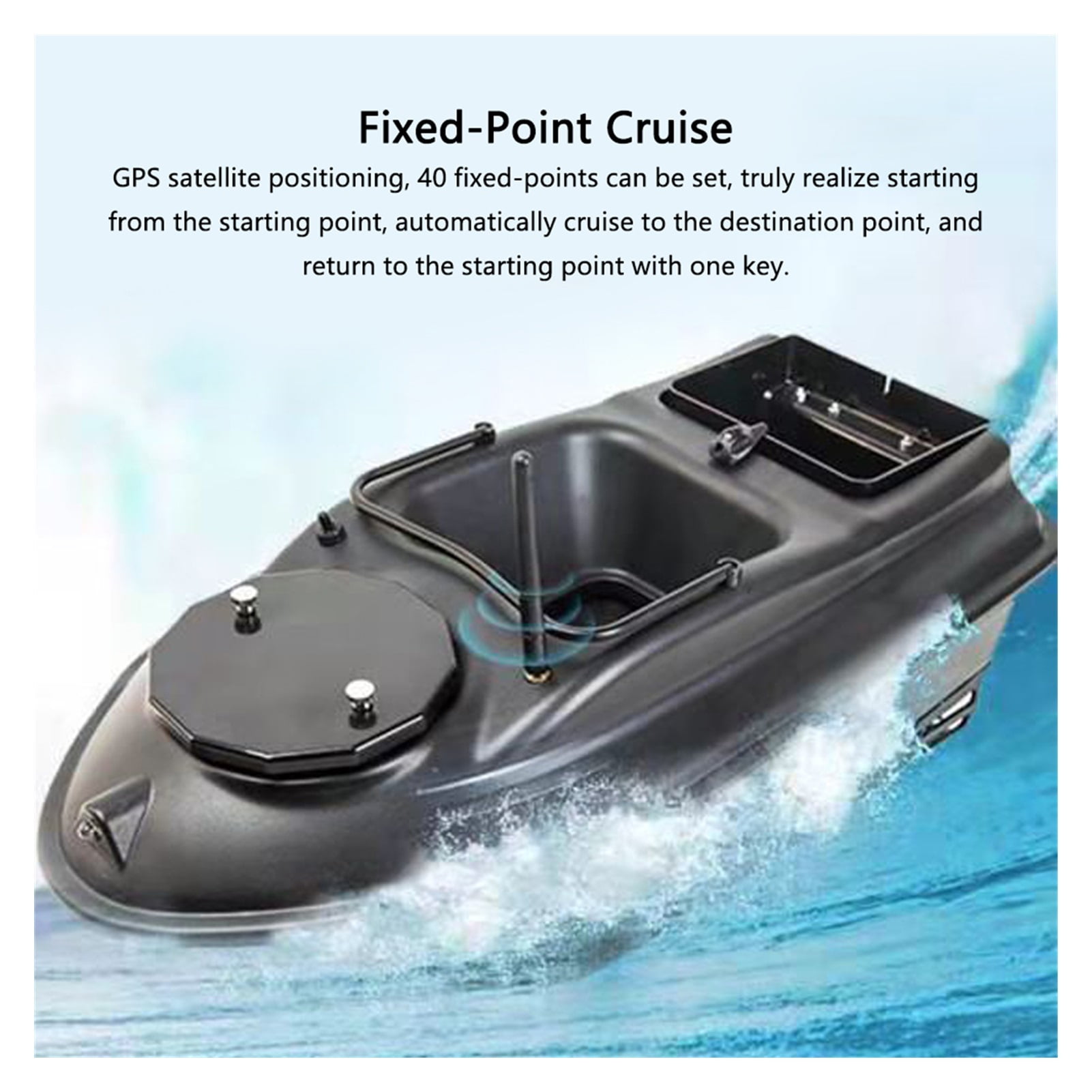 Fishing Bait Boat With GPS 500m Wireless Remote Control Fish Finder 2.5KG Loading Double Motors Auto Cruise Control Auto Return ,Cool Gifts for Fishing