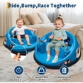 thumbnail image 2 of Lumiparty 12V Kids Electric Bumper Car with Parent Remote Control, 360° Spinning & Music, Safety Belt - Ride On Toys for Toddlers 2-5 Years, Blue, 2 of 7