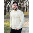 thumbnail image 2 of SAOL 100% Merino Wool Men's Aran Traditional Fisherman Cable Knit Sweater Irish Crew Neck Pullover Made in Ireland, 2 of 11