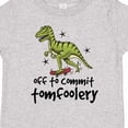 thumbnail image 4 of Inktastic Dinosaur off to Commit Tomfoolery Boys Toddler T-Shirt, 4 of 5