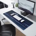 thumbnail image 3 of Large Gaming Mouse Pad with Stitched Edges, Extended Desk Mousepad with Superior Micro-Weave Cloth, Non-Slip Base, Water Resist Keyboard Pad for Gamer, Office & Home, 31.5 x 11.8 in,Moonlight, 3 of 7
