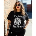 thumbnail image 3 of Women's Graphic T-Shirt Black 3XL Women's Tops Funny Monster Digital Illustration Crew Neck Short Sleeve Shirts for Women, 3 of 3