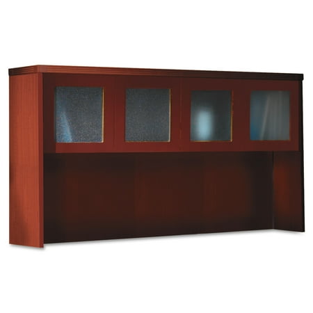 Mayline Aberdeen Series Laminate Glass Door Hutch, 72w x 15d x 39-1/4h, Cherry
