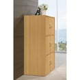 thumbnail image 4 of Open Box 6 Door Enclosed Multipurpose Storage Cabinet for Home & Office, Beech, 4 of 5