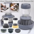 thumbnail image 3 of Kitchen Dish Washing Brush With Soap Dispenser Palm Liquid Scrubber Refill Z7W4, 3 of 9