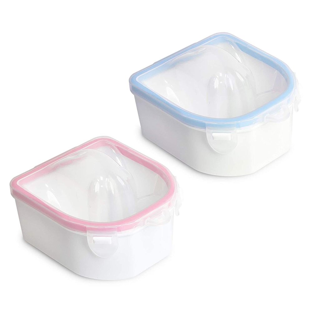 2 Pcs Nail Soaking Bowl, Manicure Care Soaker Tray for Nail Art Polish