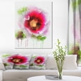 thumbnail image 1 of Poppy avec Éclaboussures Aquarelle Verte - Impression sur Toile Florale, 1 of 4