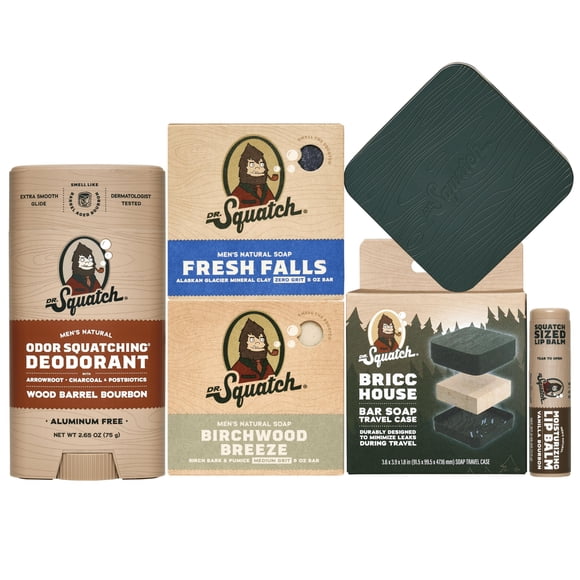 Kit de cuidado Dr. Squatch Bricc House con funda de viaje y jabón
