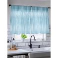 thumbnail image 5 of Sheer Curtains 45 Inch Length, Teal Blue Semi Sheer Curtains Light Filtering Window Treatment, Modern Abstract Art Ombre Striped Privacy Voile Drapes for Living Room Bedroom 52x45 Inch, 5 of 7