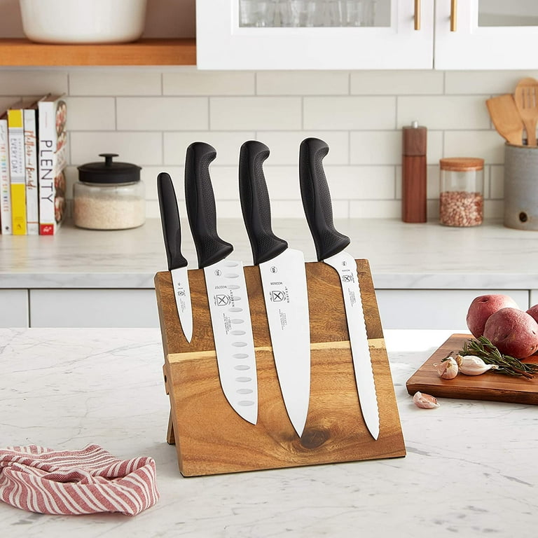 Mercer Culinary Millennia 5-Piece Magnetic Knife Board Set with