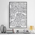 thumbnail image 2 of Londres, Nueva York, París, lienzo, pintura de pared, mapa de la ciudad del mundo, póster, imagen al óleo abstracta en blanco y negro, dibujo al óleo sin marco kenally JJ11728-04, 2 of 5