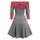 thumbnail image 3 of Vestidos Para Mujer Vestidos de Otoño Con Hombros Descubiertos Estampado de Navidad de Moda Botón Causal Vestido de Vacaciones de Manga Larga Odeerbi  ODB182412, 3 of 4