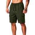thumbnail image 6 of Mens Cargo Shorts Multi-Pockets Elastic Drawsrting Waist Outdoor Hiking Fihsing Short Pants Dad Gifts, 6 of 8