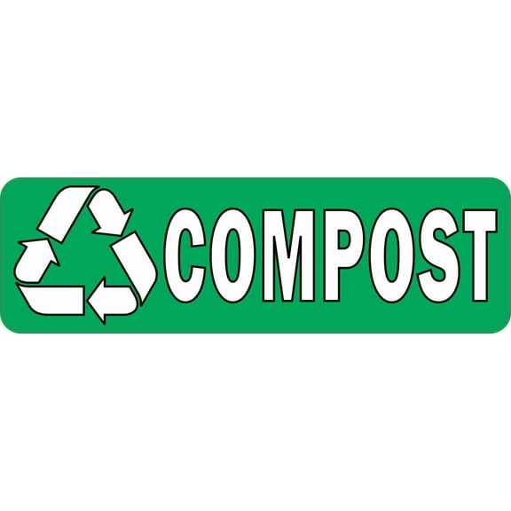 10in x 3in Compost Recycle Magnet