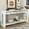 thumbnail image 2 of Console Table, Entryway Table with Storage Drawers and Bottom Shelf, Classic Accent Sofa Table, Console Tables with Solid Wood Frame and Legs for Entryway Bed Room Living Room Apartment,Antique White, 2 of 9