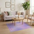 thumbnail image 3 of ODIKA Purple Pastel Pink Border Minimalist Dreamy Shift Decorative for Dorm Room, Small Living Apartment, Stain Resistant Low Profile, 3 of 7