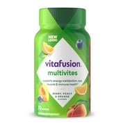 vitafusion MultiVites Gummy Multivitamins for Adults, Berry, Peach and Orange Flavored, 70 Count