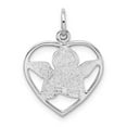 thumbnail image 3 of Finest Gold 14K White Gold Angel in Heart Charm, 3 of 3