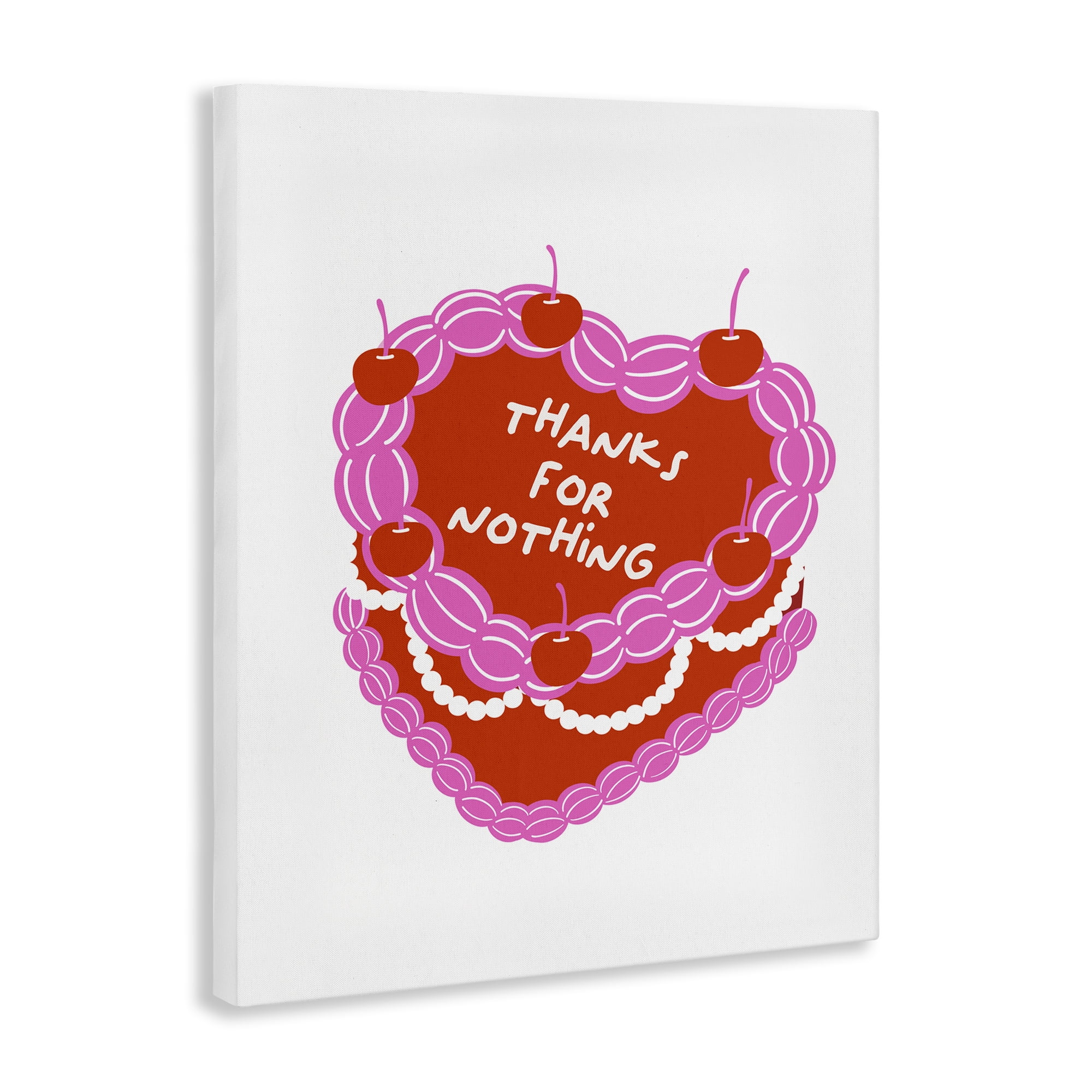 Stupell Industries Thanks For Nothing Cake Food & Beverage Painting Wrapped Canvas Art Print Wall Art, 36 x 48