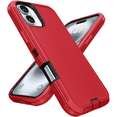 thumbnail image 7 of Entronix Rugged Heavy Duty Case for iPhone 17 – Triple-Layer Protective Bumper Cover, Red, 7 of 7