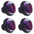 thumbnail image 2 of 4 Pcs Halloween Spider Web Knobs for Kitchen Cabinet Cupboard Dresser Bookcase Drawer Pulls Handles Round Home Decor, 2 of 8
