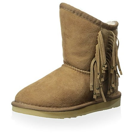 Australia Luxe Collective Kid's Naeva Fringe Boot, Chestnut, 1 M US Little Kid