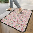 thumbnail image 4 of Pink Christmas Santa and Tree Pattern Door Rugs,Washable Non Slip Door Mats Indoor,Decorative Door Mats,Entry Mat Indoor for Entrance,Bedroom,Kitchen,Bathroom,30"x17", 4 of 6