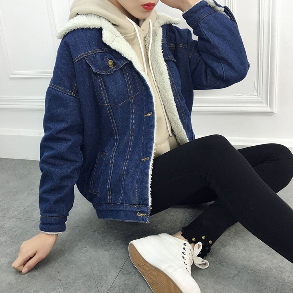 blue jean winter coat