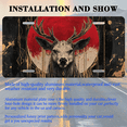 thumbnail image 3 of 1 Pcs 2D Flat License Plate Covers & Frames, Deer Head For Decorative Front, Waterproof For Decoration Aluminum License Plate Covers & Frames Cover For Men Women, 12" X 6", 3 of 7