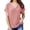 Pink, variant on Plus Size Tops for Women Sales Plus Size Elegant Summer-Beach Tops Ladies Casual V-Neck Tee Work Out Short Sleeve Athletic T-shirt Basic Cotton Blend Tshirts Trendy Solid Blouse Pi