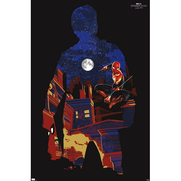 Marvel Spider-Man: No Way Home - Silhouette 22.37" x 34" Poster, by Trends International