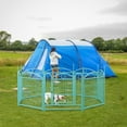 thumbnail image 4 of Pefilos Dog Playpen for Indoor, Yard, RV Camping, 24" 8 Panels Dog Fence for Puppy and Small Dogs, Outdoor Foldable Pet Exercise Pen with Doors, Blue, 4 of 7