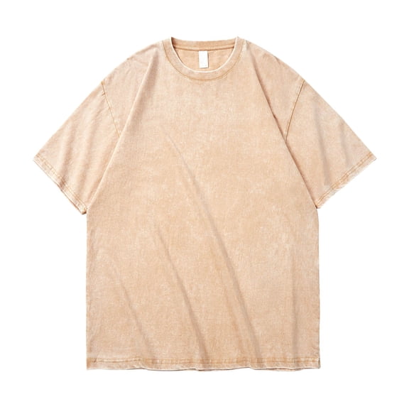 MEICHEN Cotton T Shirts Oversized Unisex Short Sleeves Casual Loose Blouses Solid Basic Tee Tops for Women