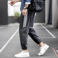 thumbnail image 2 of TBWYF Men's Sweatpants and Big Men's Commuter Pant, Solid Color Loose Casual Sports Pants Black M, 2 of 3