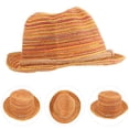 thumbnail image 3 of 3 Count Cap Unisex Straw Caps Colorful Hat Man Men and Women, 3 of 8