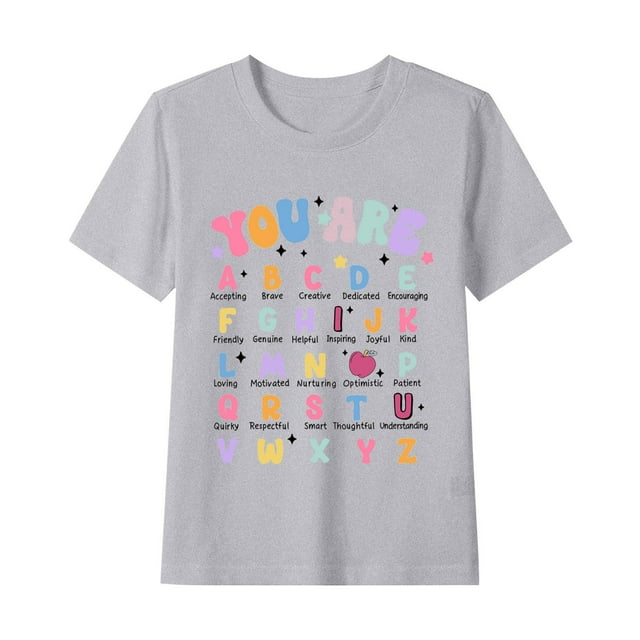 WRKEKC T-Shirts Garçons 1-12 Ans Imprimé Fryay Manches Courtes Col Rond Tenue Décontractée Enfants Tissu Doux Ajustement Confortable Tenue Quotidienne Été