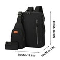 thumbnail image 3 of Ohufall Three-piece USB Charging Laptop Backpack Multi Functional Work Backpack For Men Students College Essentials Large Capacity Book Bags, 3 of 5