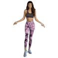 thumbnail image 2 of Women's Tie Dye Printed Activewear Leggings - Buttery Soft Tie Dye -Dusty Mauve , Plus Size XL, 2 of 5