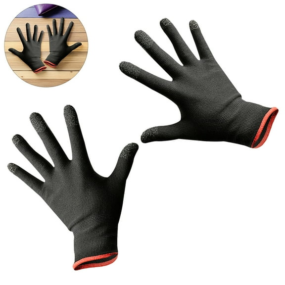 GAXIRE 1 Pair Black Smartphone Gloves with Enhanced Friction and Sweat Proof Technology for Touchscreen Use