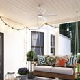 thumbnail image 5 of Hunter ZenTech 44 Inch Smart Ceiling Fan with LED Light for Bedroom, Indoor/Outdoor Damp Rated, 5-Blade, Fresh White, Wi-Fi Enabled, Works with Alexa, Google & Apple, 5 of 20